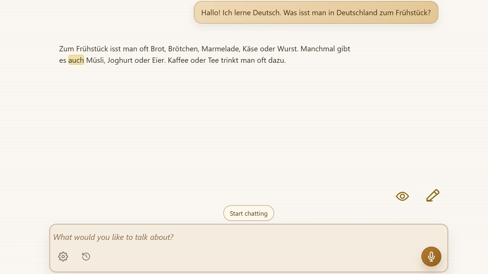 LingoUnify AI chat tutor conversation